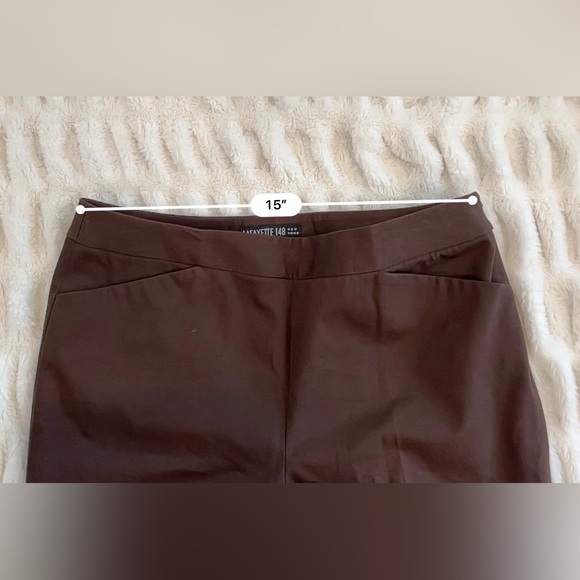 Lafayette 148 New York‎ Brown Dress Pants Size 12 - Picture 8 of 10